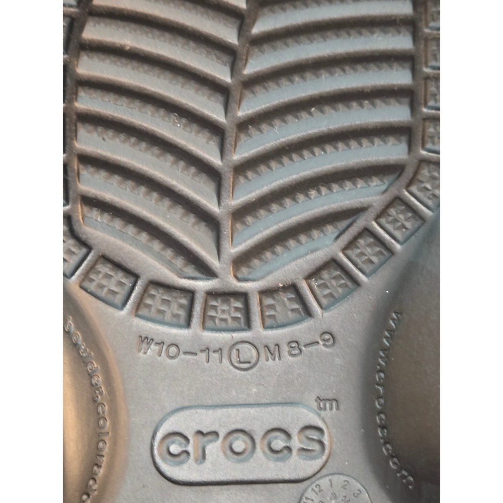 Crocs Men's Classic Clogs Black Comfortable Slip On Sandals Size M8/W10 - Picture 8 of 8